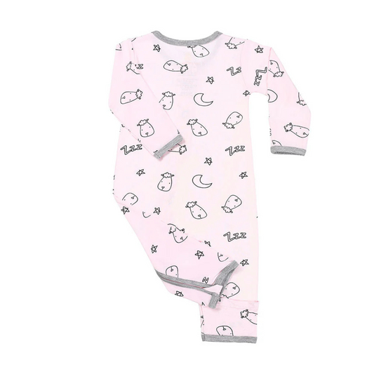 Baa Baa Sheepz Romper Zip Sweet Dreams Baa Baa Pink
