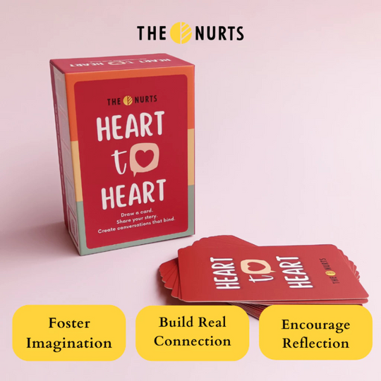 The Nurts Heart-To-Heart Cards for Bonding | Suitable for all ages | Family friendly Conversation Card Game | Ice Breaking Game