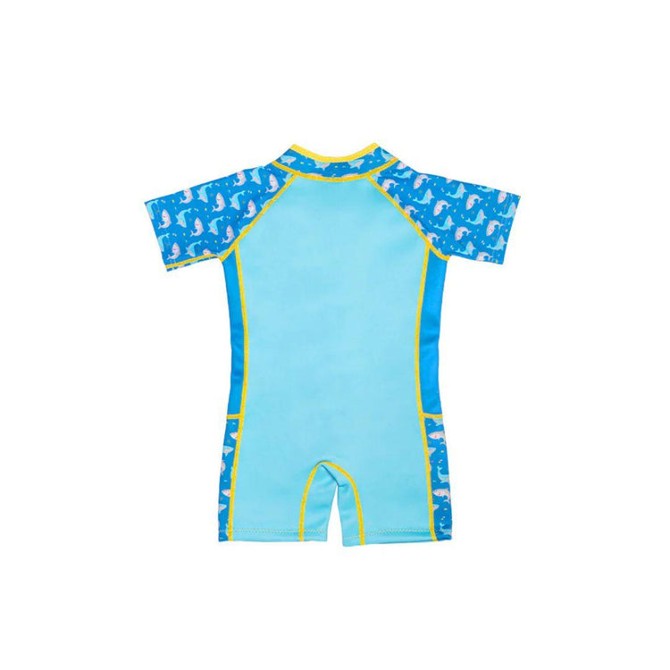 Cheekaaboo Wobbie Toddler Thermal Swimsuit UPF50+ Blue Shark