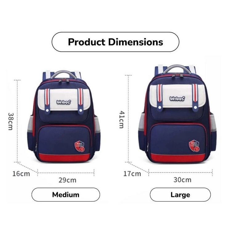 binbes® by Sun Eight Matez Ergonomic Spine Protection Primary School Bag with FLOATECH™