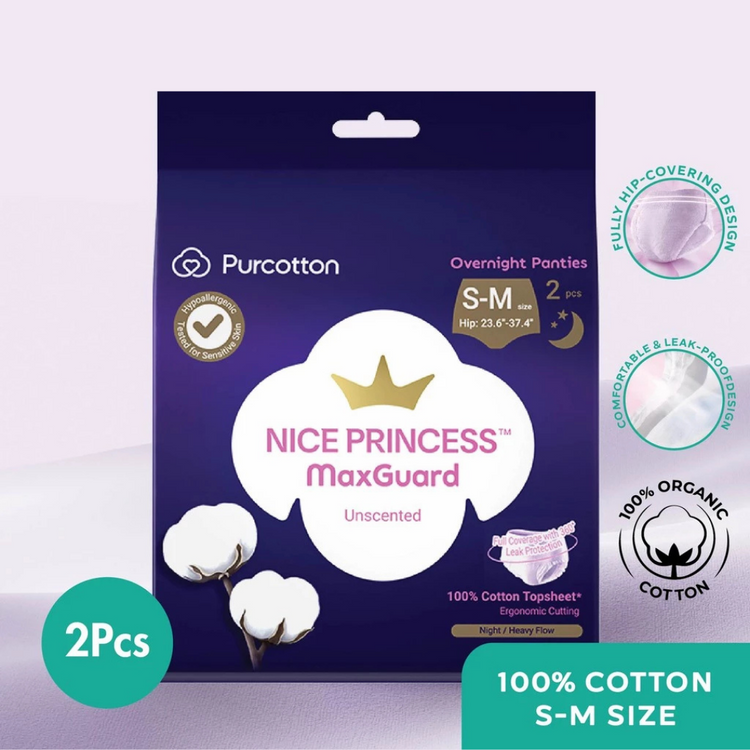 Purcotton Nice Princess MaxGuard Overnight Panties (2pcs)