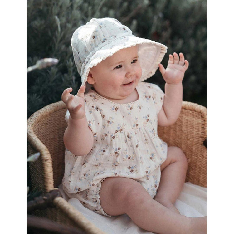 Purebaby Organic Garden Ditsy Print Baby Garden Floral Romper