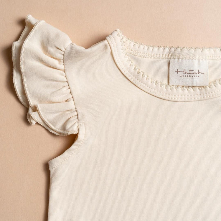 Hatch Australia Ruffled Sleeves Romper