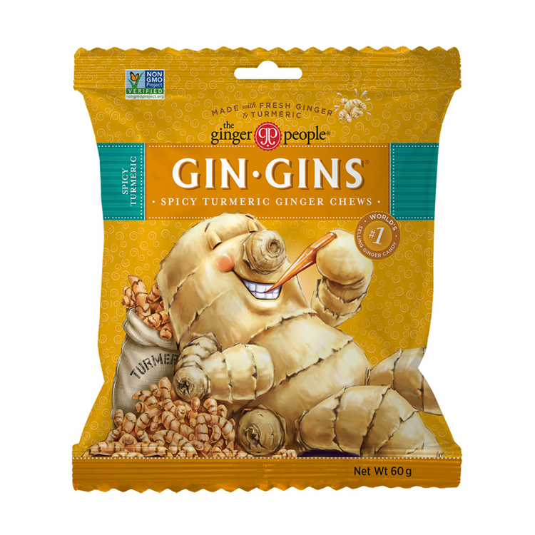 Gin Gins Spicy Turmeric Ginger Chews 60g