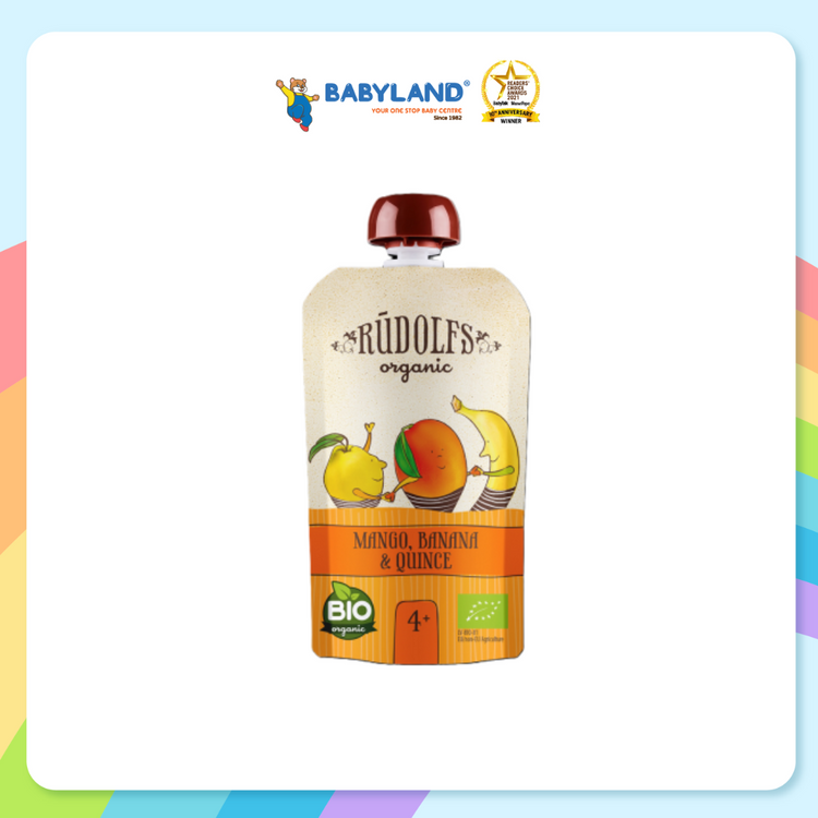 Rudolfs Organic Mango, Banana And Quince Puree 110g (6m+)