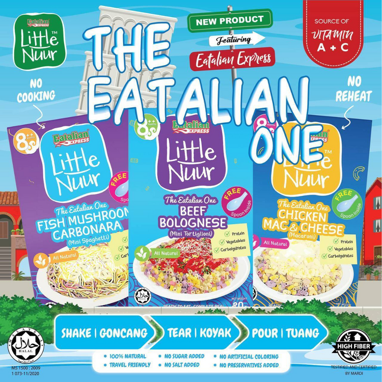 Eatalian Express Little Nuur Baby Food Stage 2 (8m+) | Makanan Bayi Bertekstur Lembut