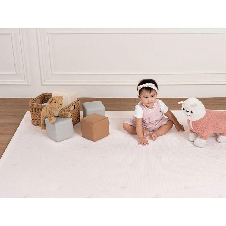 GingerBubs Bloom Play Mat Large - Cream Pink (200 x 140 x 2.0 cm)