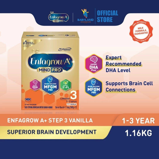 Enfagrow A+ Mind Pro Step 3 (1-3yrs) Vanilla Milk Formula Powder (1.16kg)