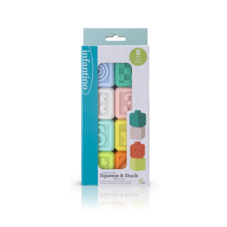 Infantino Super Soft Squeeze & Stack Block Set (6m+)