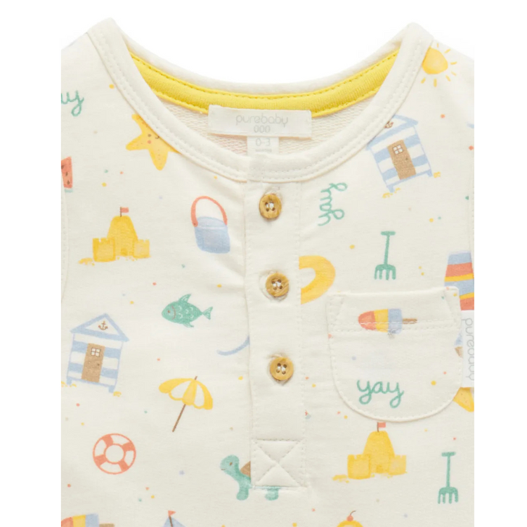 Purebaby Organic Onesie Resort Print