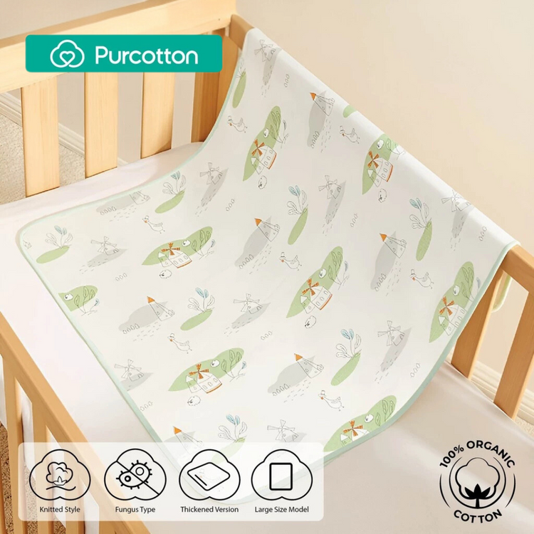 Purcotton Baby Cotton Waterproof Pad 90cm x 90cm Windmill