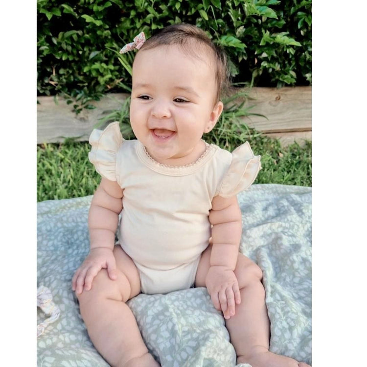 Hatch Australia Ruffled Sleeves Romper