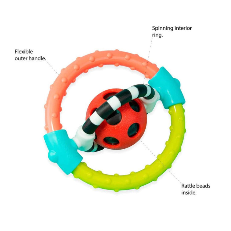 Sassy Spin & Chew Ring Rattle (3+ months)