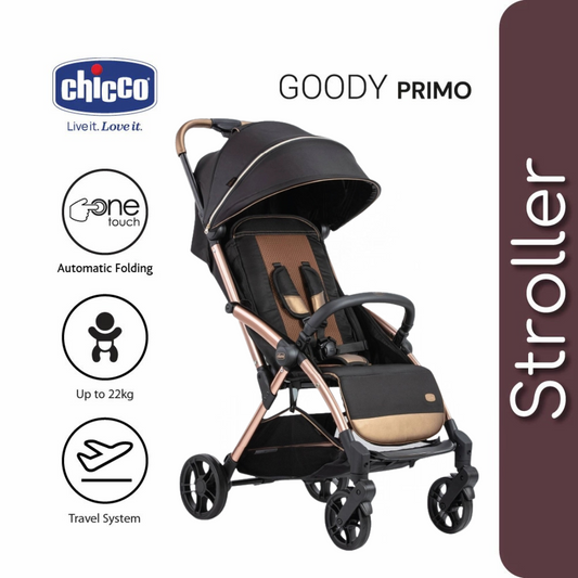 Chicco Goody Primo Auto Fold Stroller - Enchanting Bronze (Birth to to 22 kg)