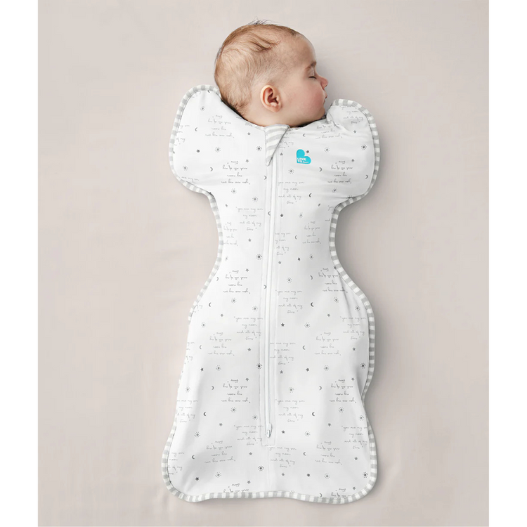 Love To Dream Stage1 Swaddle Up Stretch Cotton 0.2 TOG - You Are My White