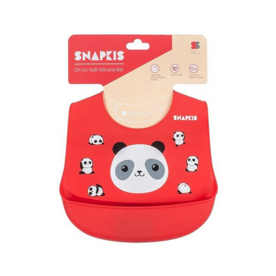 Snapkis Oh-So-Soft Silicone Bib (Panda II)