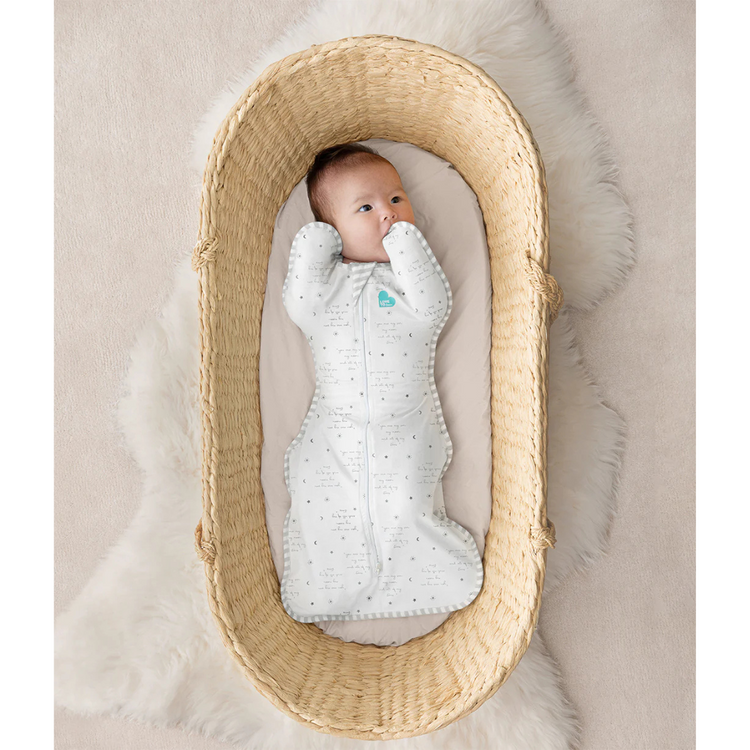 Love To Dream Stage1 Swaddle Up Stretch Cotton 0.2 TOG - You Are My White
