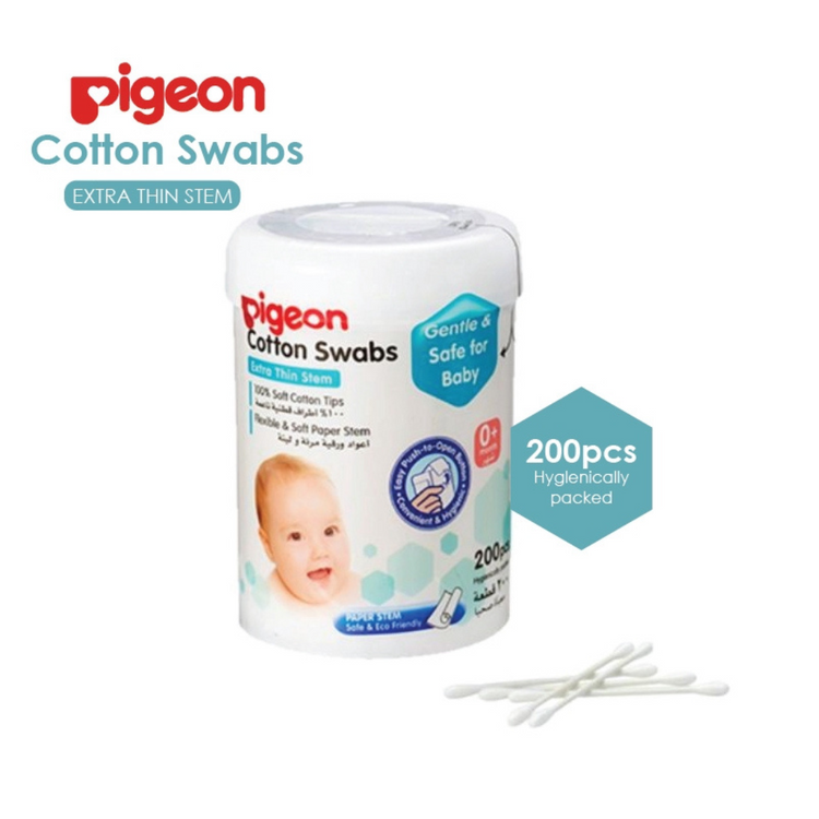 Pigeon Cotton Swab Extra Thin Stem (200Pcs)