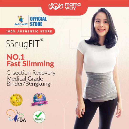Mamaway Nano Bamboo Postnatal Recovery & Support Belly Band | Fast Slimming & Recovery | Bengkung Bersalin