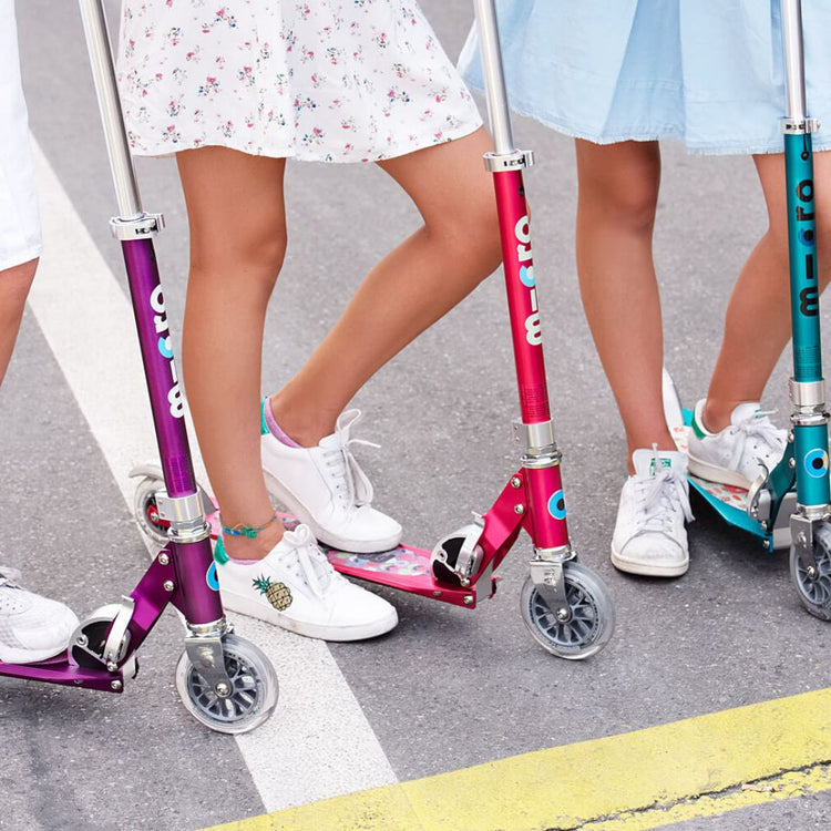 Micro SA0136 Sprite 2 Wheeled Scooter - Floral Dot Raspberry (Special Edition) (5-12 Years)