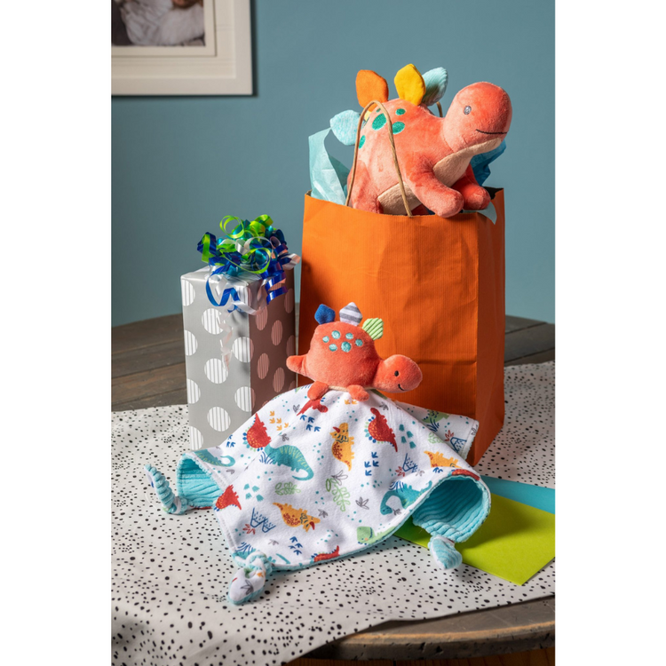 Mary Meyer Pebblesaurus Character Blanket – 13×13″