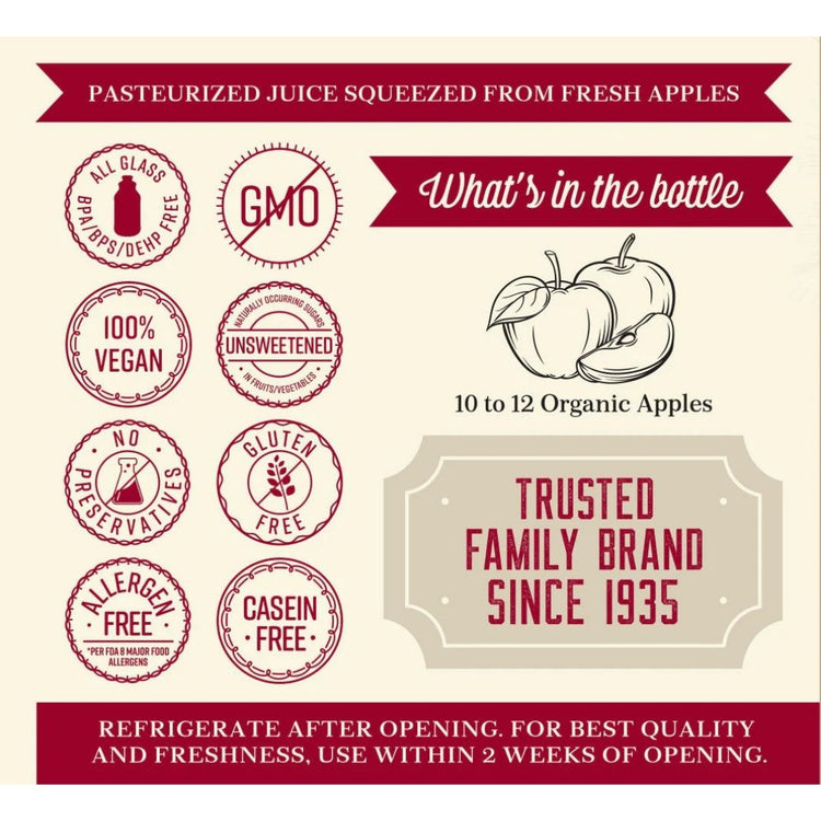 Lakewood Organic Pure Apple Juice (Gluten Free) (32oz)