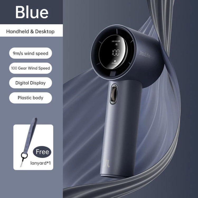 JisuLife Handheld Fan Pro1 (3600mAh) | 100 Speed | Turbo Strong Wind | Portable | Lightweight | Rechargeable