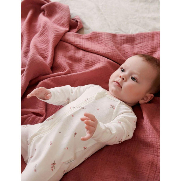 Purebaby Organic Vanilla Blossom Print 4 pack Sleepsuit