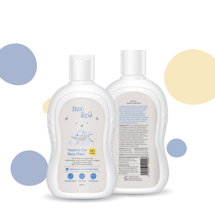 BZU BZU Head to Toe Baby Wash ( 200ml / 600ml )