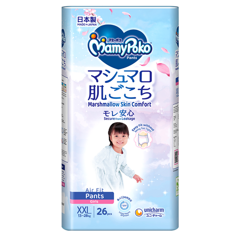 MamyPoko Air Fit Marshmallow Pants Super Premium Baby Diapers [BOY/GIRL] M58/L44/XL38/XXL26