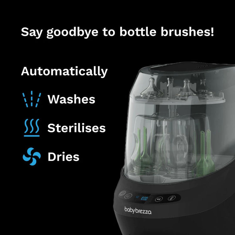 Baby Brezza Bottle Washer Pro - Black | All In One Washer, Sterilizer, Dryer