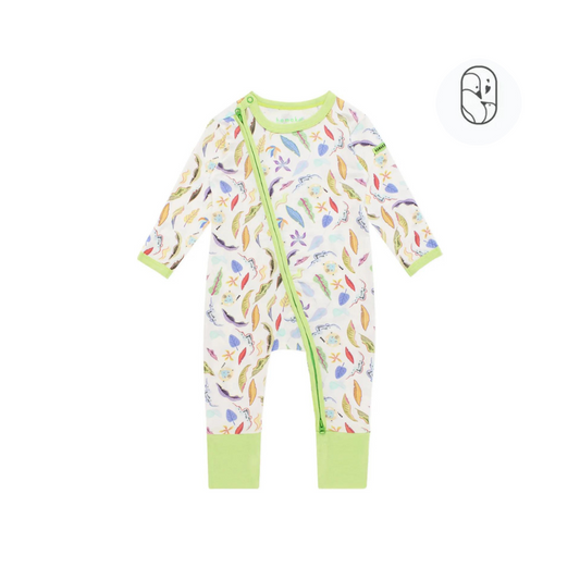 Hamako Tencel Baby Kids Zip Suit (0-3M)