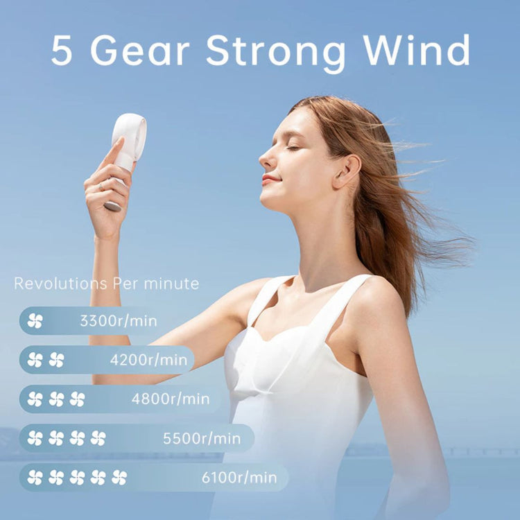 JisuLife Handheld Fan Life5 Plus (4000mAh/6000mAh) (FA43) | 5 Wind speeds Portable Handheld and Desk Turbo Fan Upgrade