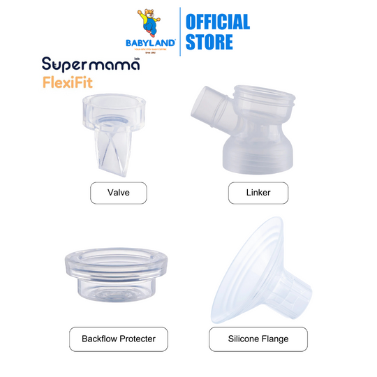 Supermama Lab Flexifit Accessories Parts | Valve | Linker | Backflow Protector | Silicone Flange