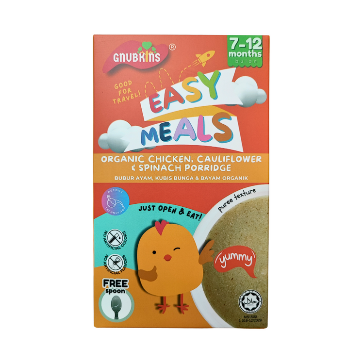 Little Baby Grains Easy Meals - Organic Chicken, Cauliflower & Spinach Porridge (7-12m)