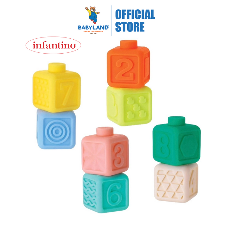 Infantino Super Soft Squeeze & Stack Block Set (6m+)