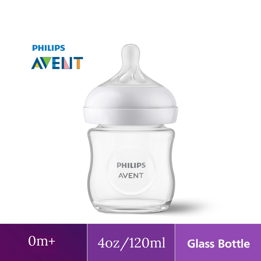 Philips Avent Natural Response Glass Baby Bottle 0m+ 120ml