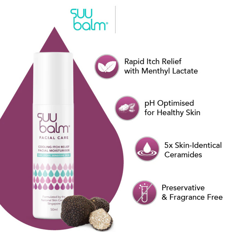 Suu Balm Cooling Itch Relief Facial Moisturiser 50ml