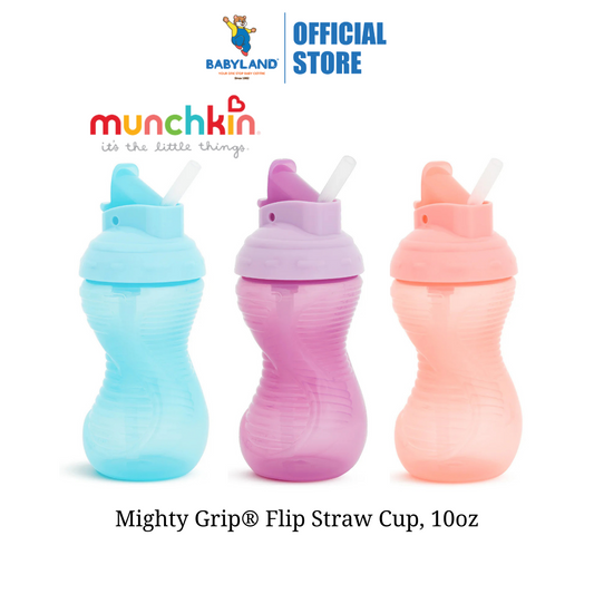 Munchkin Mighty Grip® Flip Straw Cup, 10oz (12m+)