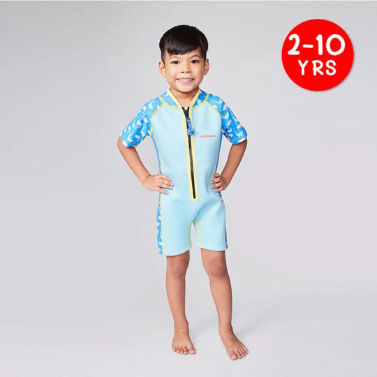 Cheekaaboo Wobbie Toddler Thermal Swimsuit UPF50+ Blue Shark