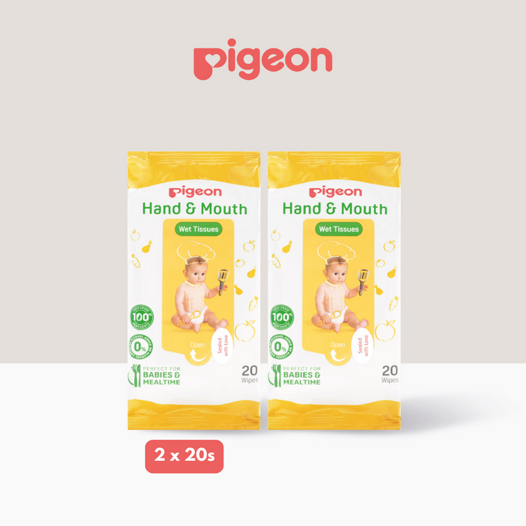 Pigeon Hand & Mouth Wet Tissues (20'S x 2)