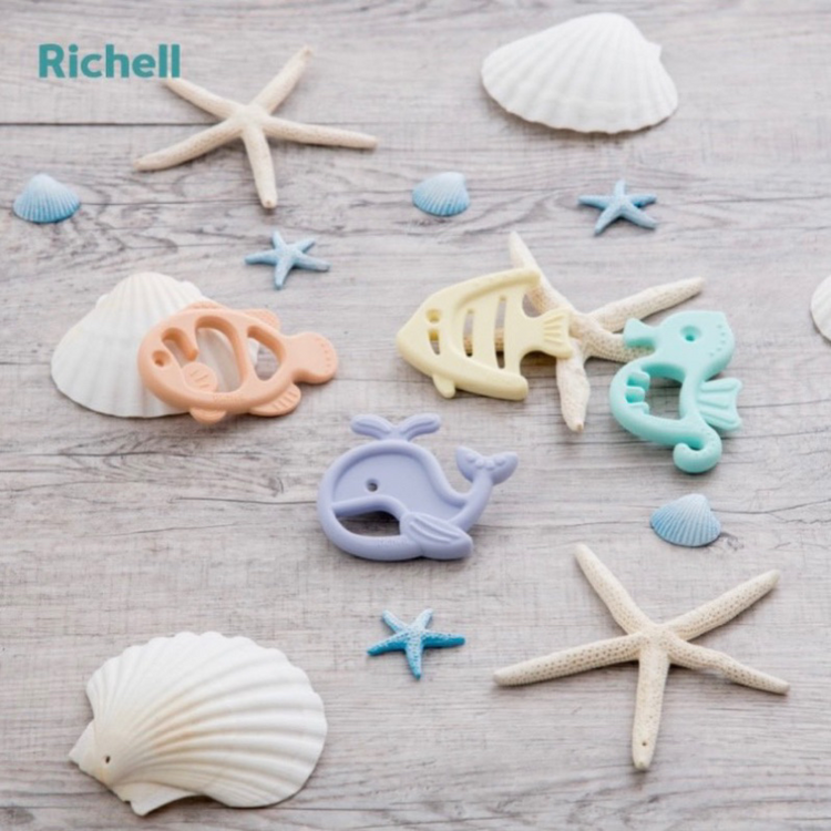 Richell Silicone Teether - 3m+ (Whale/ Clownfish/ Seahorse/ Angelfish)