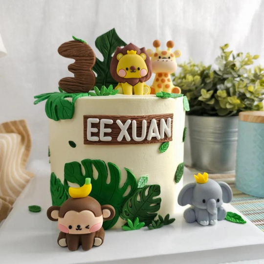 [PRE-ORDER] Yippii Animal's Party Cake 6 Inch D 5.5 Inch H (With Toys)