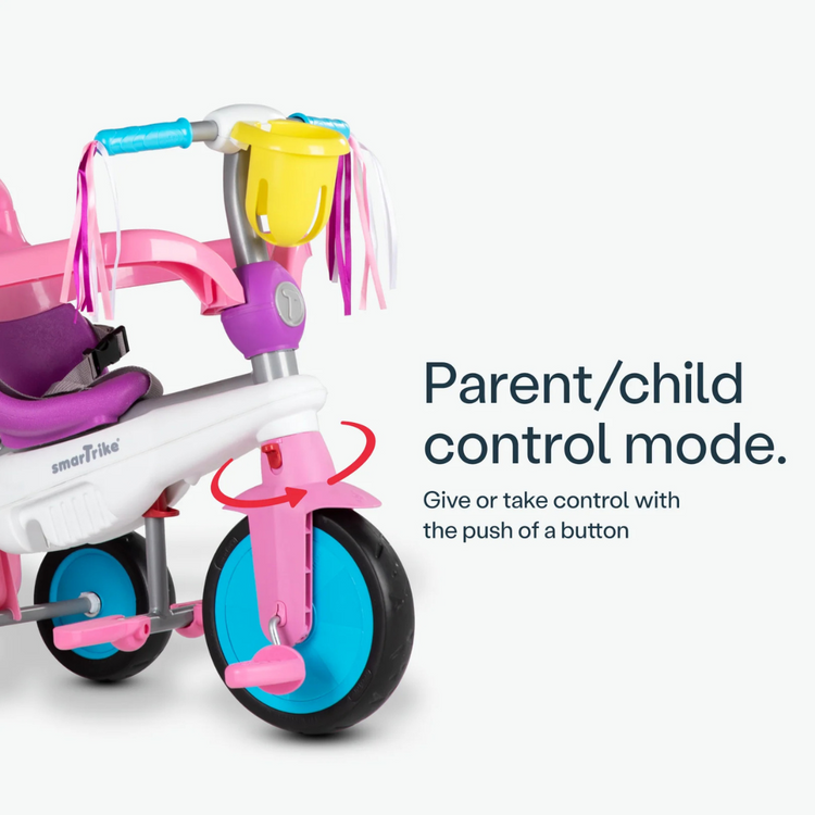 SmarTrike 3-in-1 Breeze S Toddler Tricycle - Unicorn (24M-3Y)
