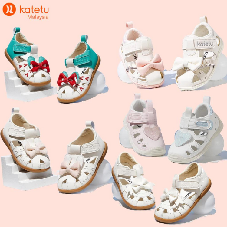 Katetu Crtartu Enchanting Butterfly Bow Soft Princess Sandals X3BE023 - White Blue