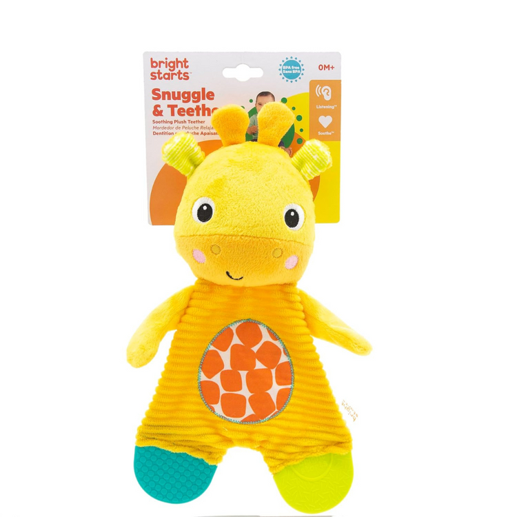 Bright Starts Snuggle & Teethe Plush Teether Toy Giraffe (0m+)