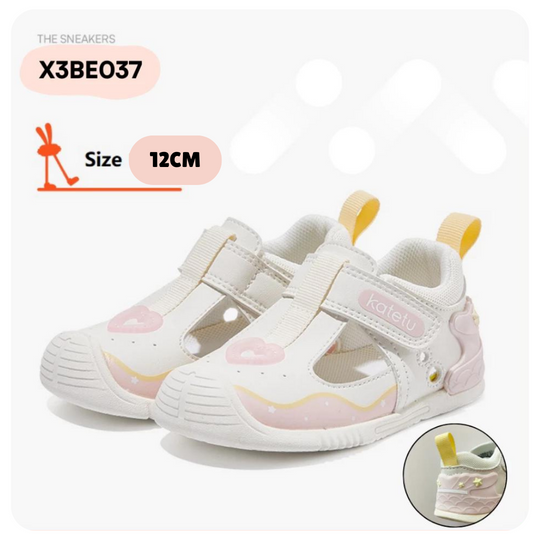 Katetu Crtartu Trendy and Comfort Kids Sandal Shoes for Summer X3BE037 - WhitePink (12cm)