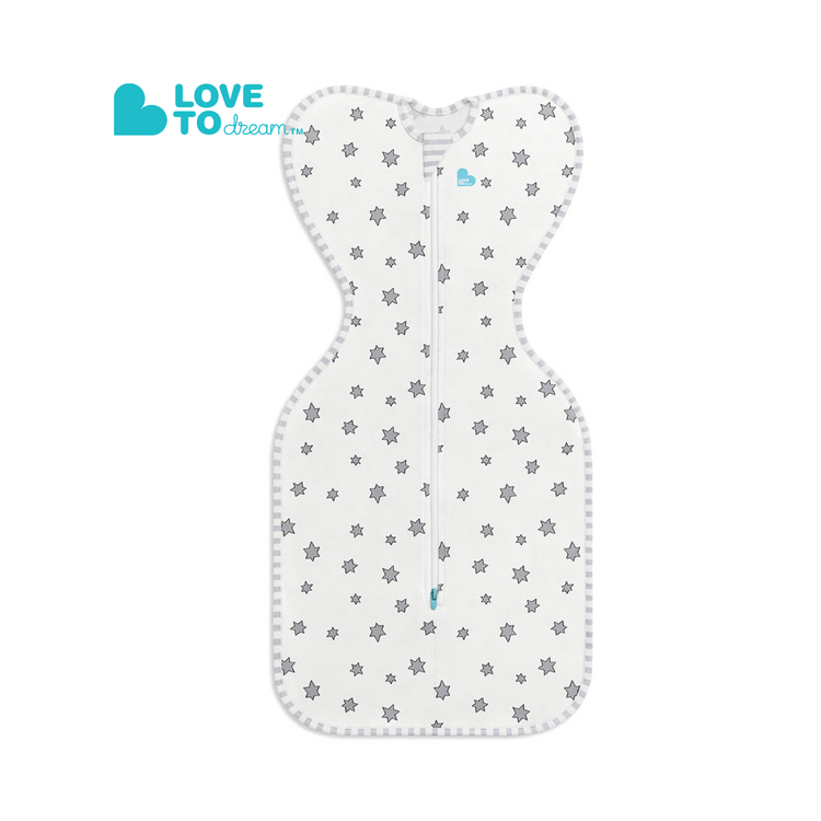 Love To Dream Stage1 Swaddle Up Bamboo Lite 0.2 TOG Cream Stars (NB)