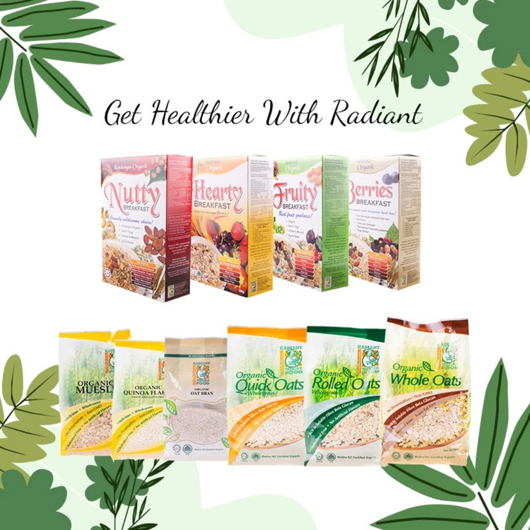 [Twin Pack] Radiant Organic Quick Oats (500g x 2 Packs)