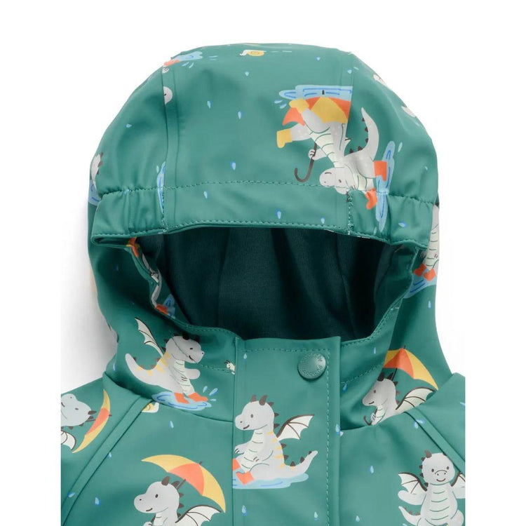 Purebaby Organic Dragons in the Rain Print Waterproof Jacket